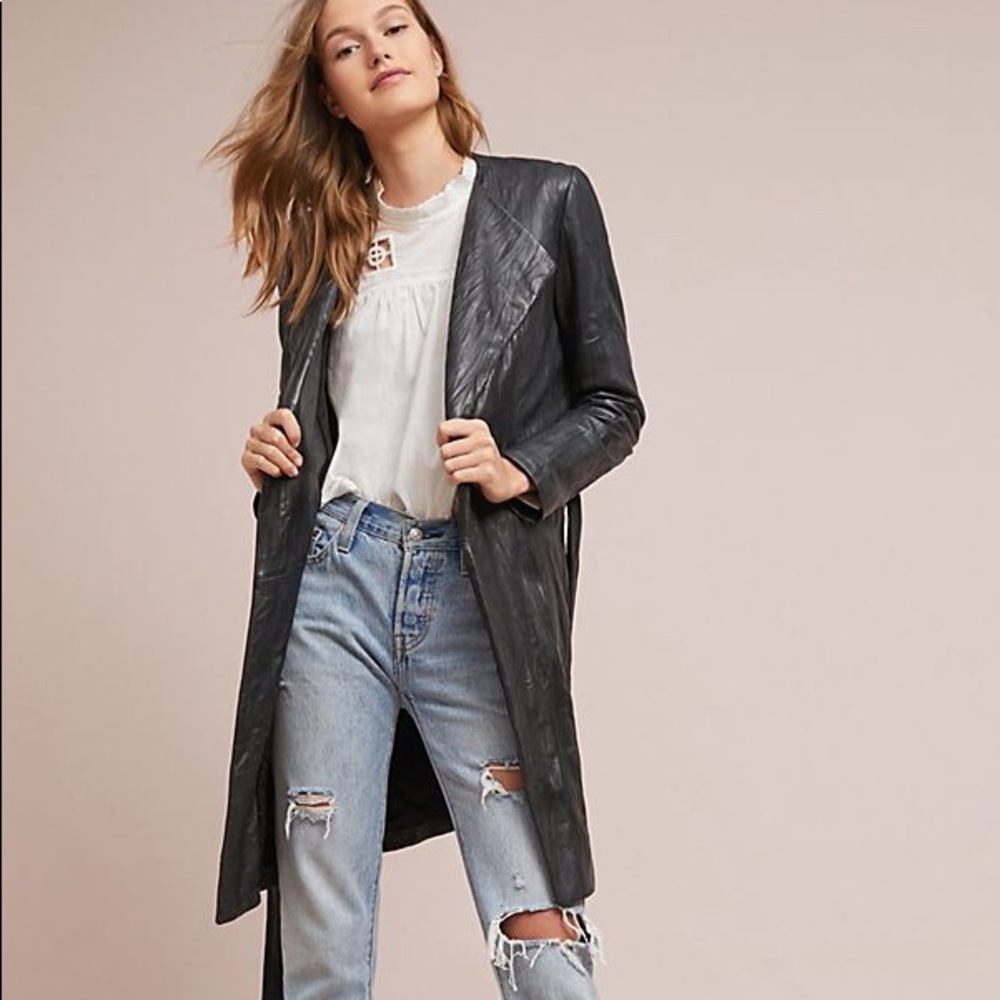 Bagatelle Leather belted Jacket NWOT